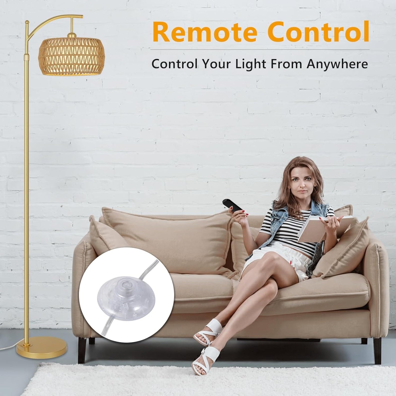 Gold Dimmable Floor Lamp