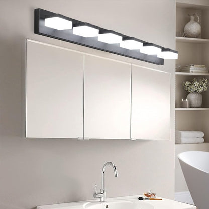 Modern 6 Lights Black LED Makeup Mirror Fixtures For Bathroom And Vanity Unavailable Platforms- Temu