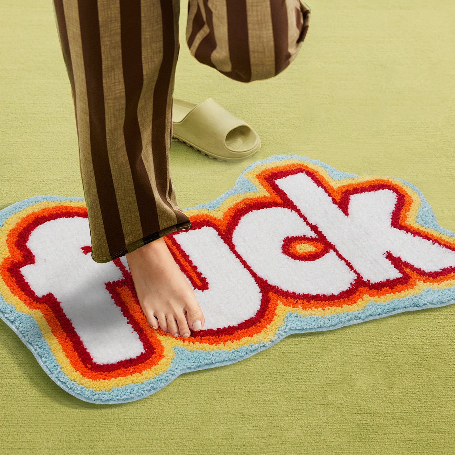 Leaf Shaped Bath Rug