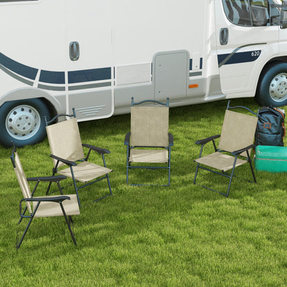 4 Piece Folding Patio Camping Chair Set