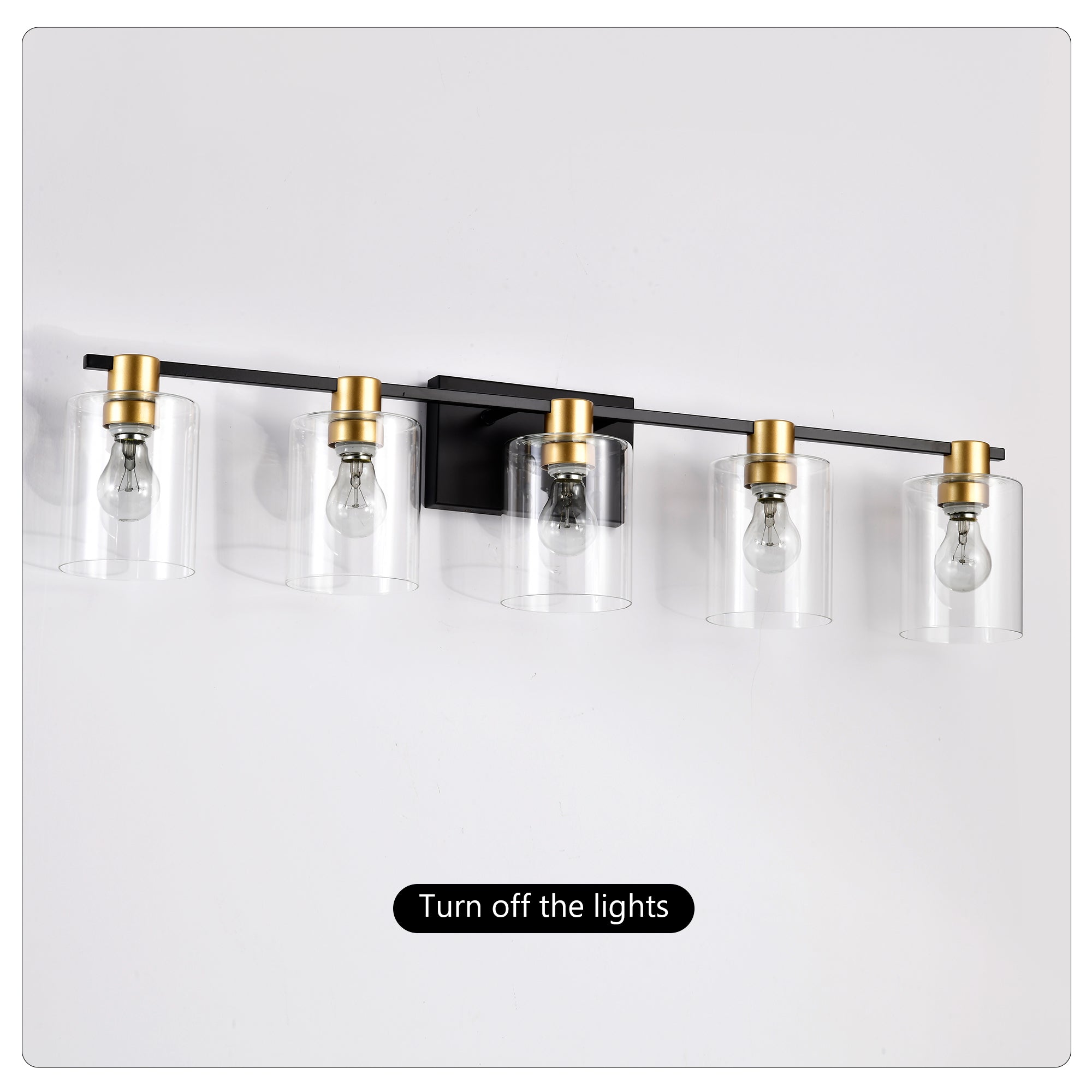 Black Vintage Glass Light