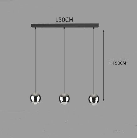 Modern Aluminum Ball Chandelier