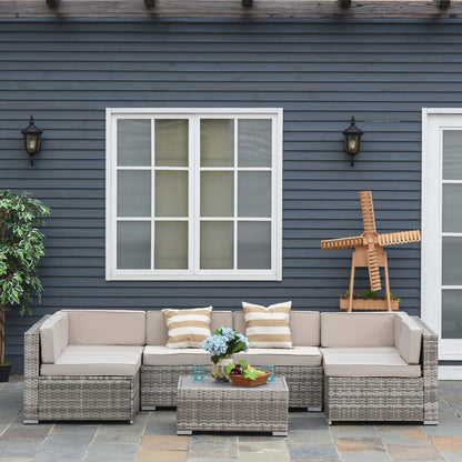 5-Piece Patio Furniture Set with Cushions