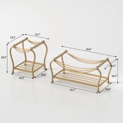Gold Glass Coffee Table