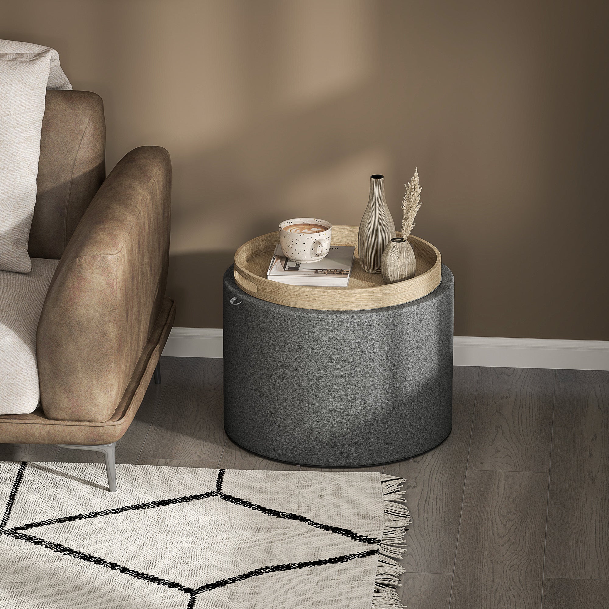 Linen Storage Ottoman Table