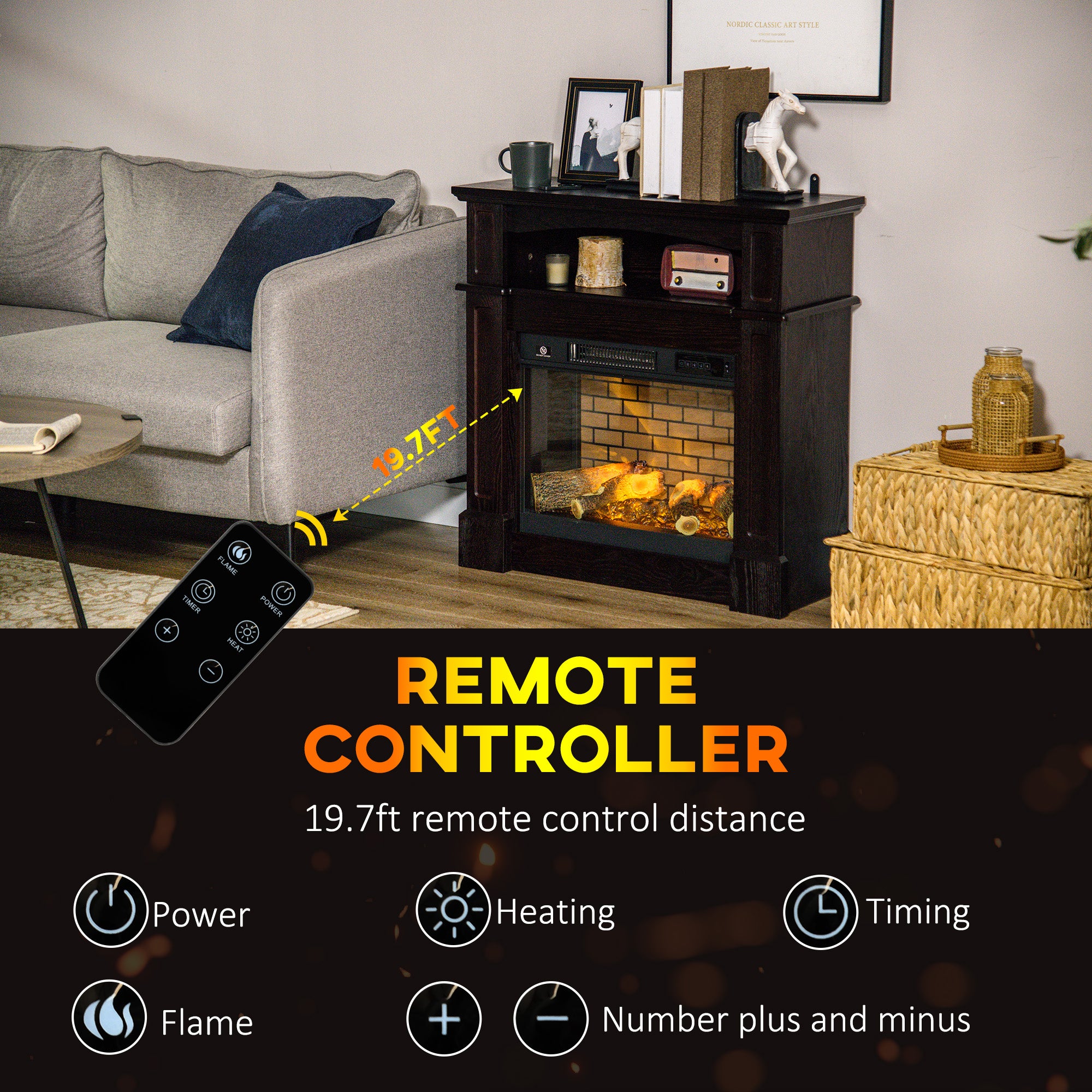 Modern Electric Fireplace Mantel