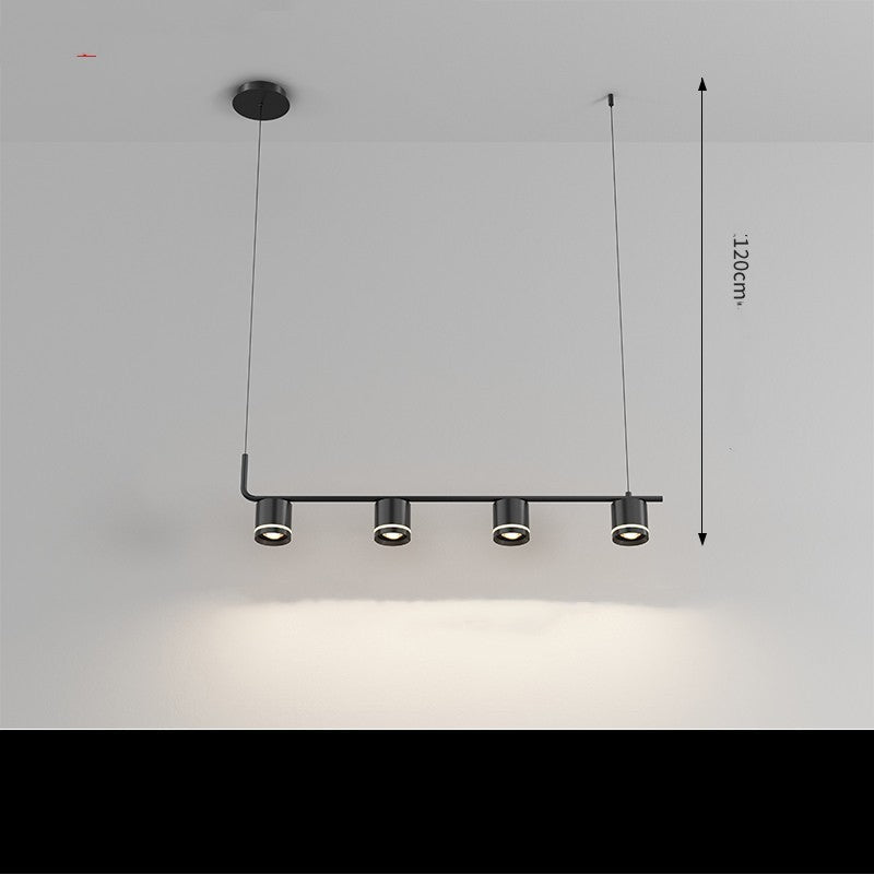 Black Modern Chandelier 5-Head Stepless Dimming