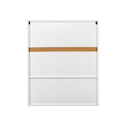 Bathroom Mirror Cabinet - Two Door Wall Cabinet Bathroom Vanity Mirror Cabinet With Facial Tissues Slot And Multifunctional Storage Area