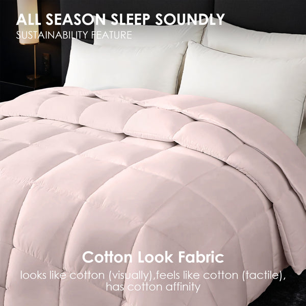 Oversized Plump Thick Duvet - Pink Enhanced Warmth With Skin-friendly Comfort. Perfect For Cozy Bedrooms & Luxury Hotels. Machine Washable. Ideal Christmas Gift.