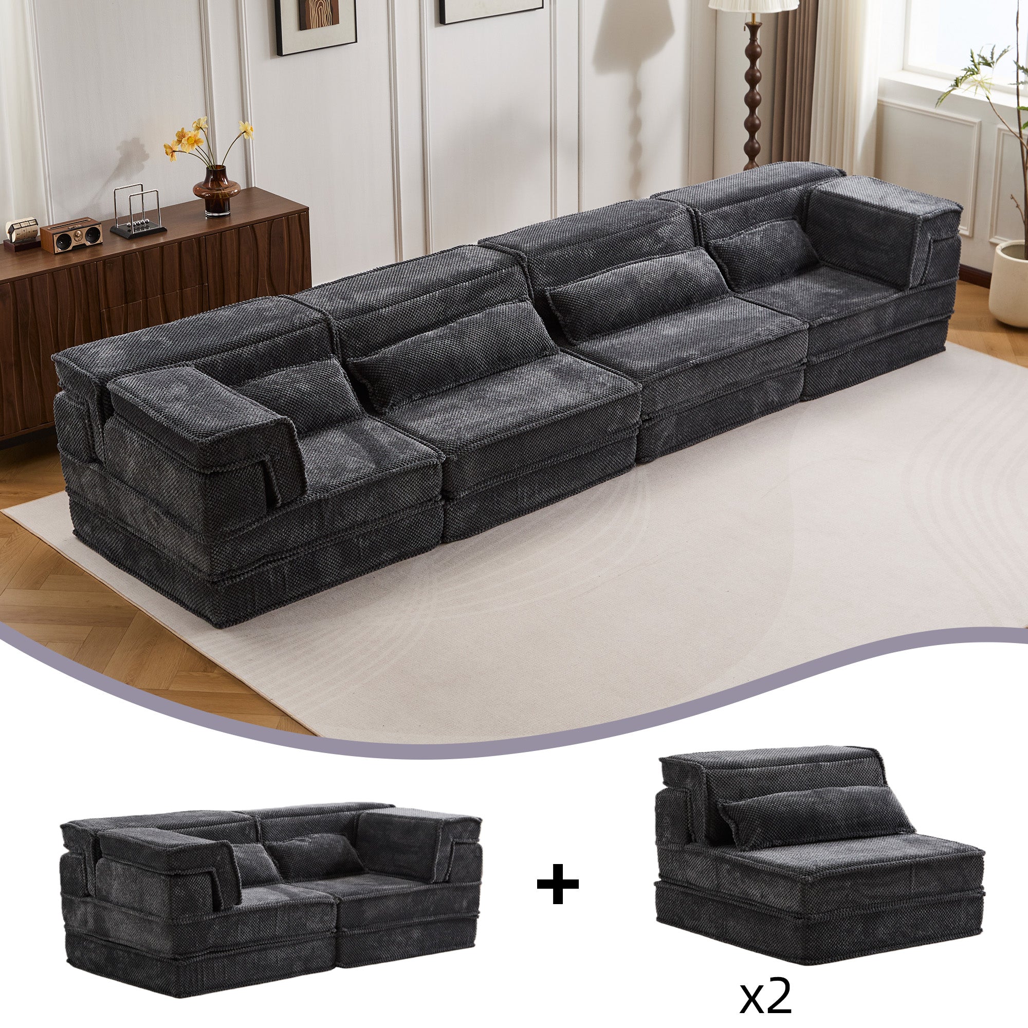 Dark Grey Sectional Sofa