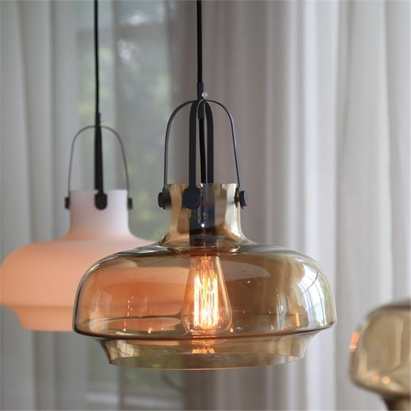 Retro Industrial Style Lighting Bar Glass Chandelier