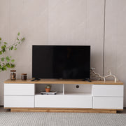 Mueble de TV Moderno para Televisores de Hasta 80'', Consola de Medios con Almacenamiento Multifuncional