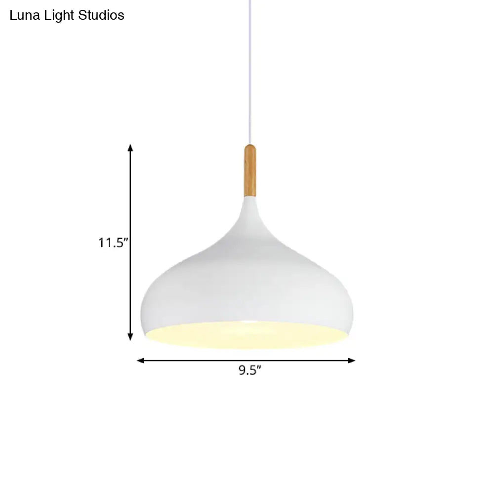 ديكوربايتس™ إضاءة معلقة على شكل دمعة بعرض 9.5 بوصة/12.5 بوصة/14 بوصة على الطراز الشمالي، مصباح معلق معدني واحد باللون الأسود/الأبيض/الذهبي