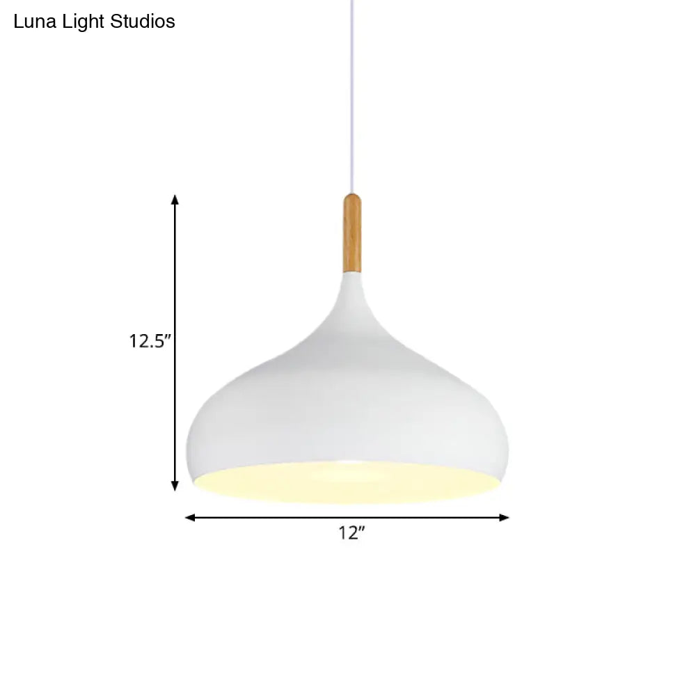 ديكوربايتس™ إضاءة معلقة على شكل دمعة بعرض 9.5 بوصة/12.5 بوصة/14 بوصة على الطراز الشمالي، مصباح معلق معدني واحد باللون الأسود/الأبيض/الذهبي
