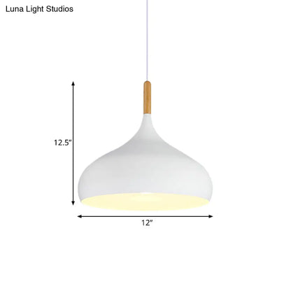 ديكوربايتس™ إضاءة معلقة على شكل دمعة بعرض 9.5 بوصة/12.5 بوصة/14 بوصة على الطراز الشمالي، مصباح معلق معدني واحد باللون الأسود/الأبيض/الذهبي