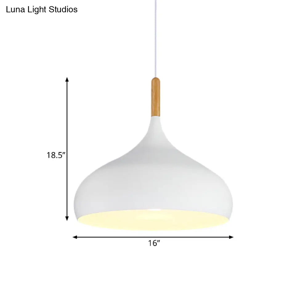 ديكوربايتس™ إضاءة معلقة على شكل دمعة بعرض 9.5 بوصة/12.5 بوصة/14 بوصة على الطراز الشمالي، مصباح معلق معدني واحد باللون الأسود/الأبيض/الذهبي