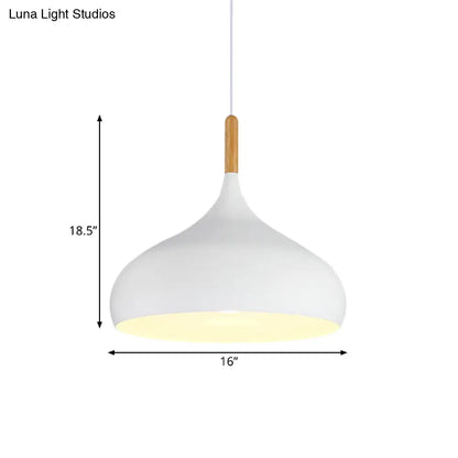 ديكوربايتس™ إضاءة معلقة على شكل دمعة بعرض 9.5 بوصة/12.5 بوصة/14 بوصة على الطراز الشمالي، مصباح معلق معدني واحد باللون الأسود/الأبيض/الذهبي