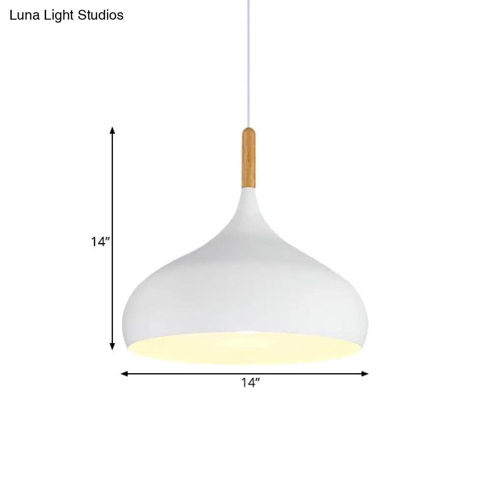 ديكوربايتس™ إضاءة معلقة على شكل دمعة بعرض 9.5 بوصة/12.5 بوصة/14 بوصة على الطراز الشمالي، مصباح معلق معدني واحد باللون الأسود/الأبيض/الذهبي