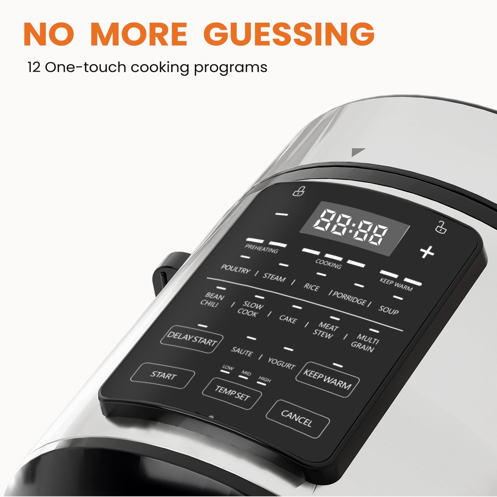9 In 1 Electric Pressure Cooker, Warmer & Sterilizer, Saute, Slow Cooker, Rice Cooker, Multi-Functional Smart Pot - Decorbites