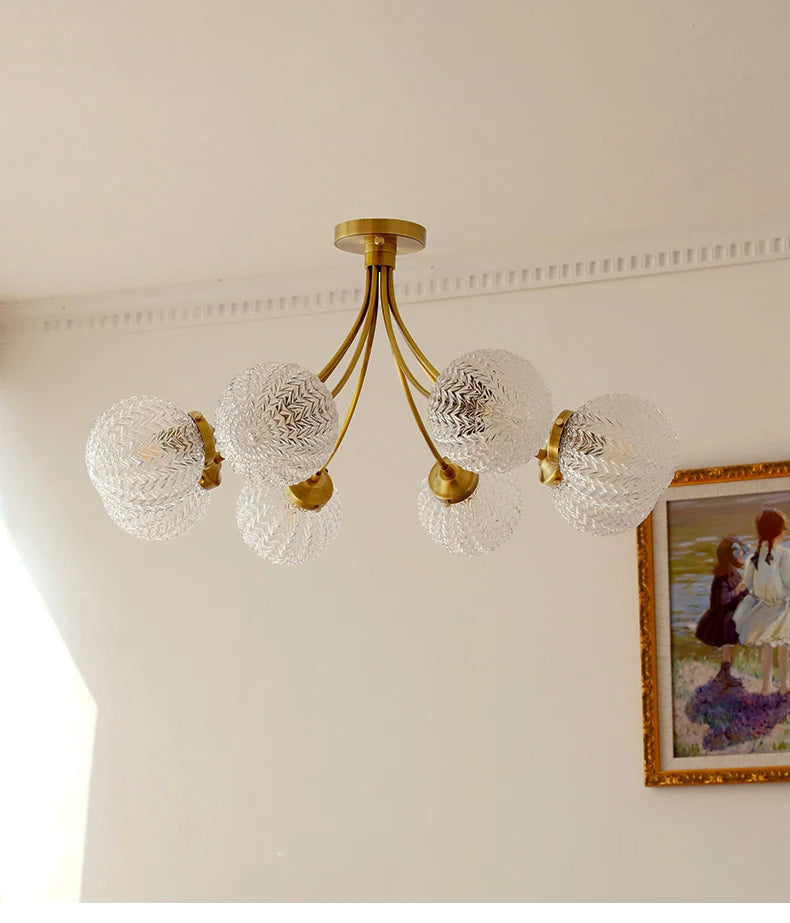 Lámpara de techo con bola de cristal DecorBites™: Lámpara moderna nórdica para salón, comedor o dormitorio