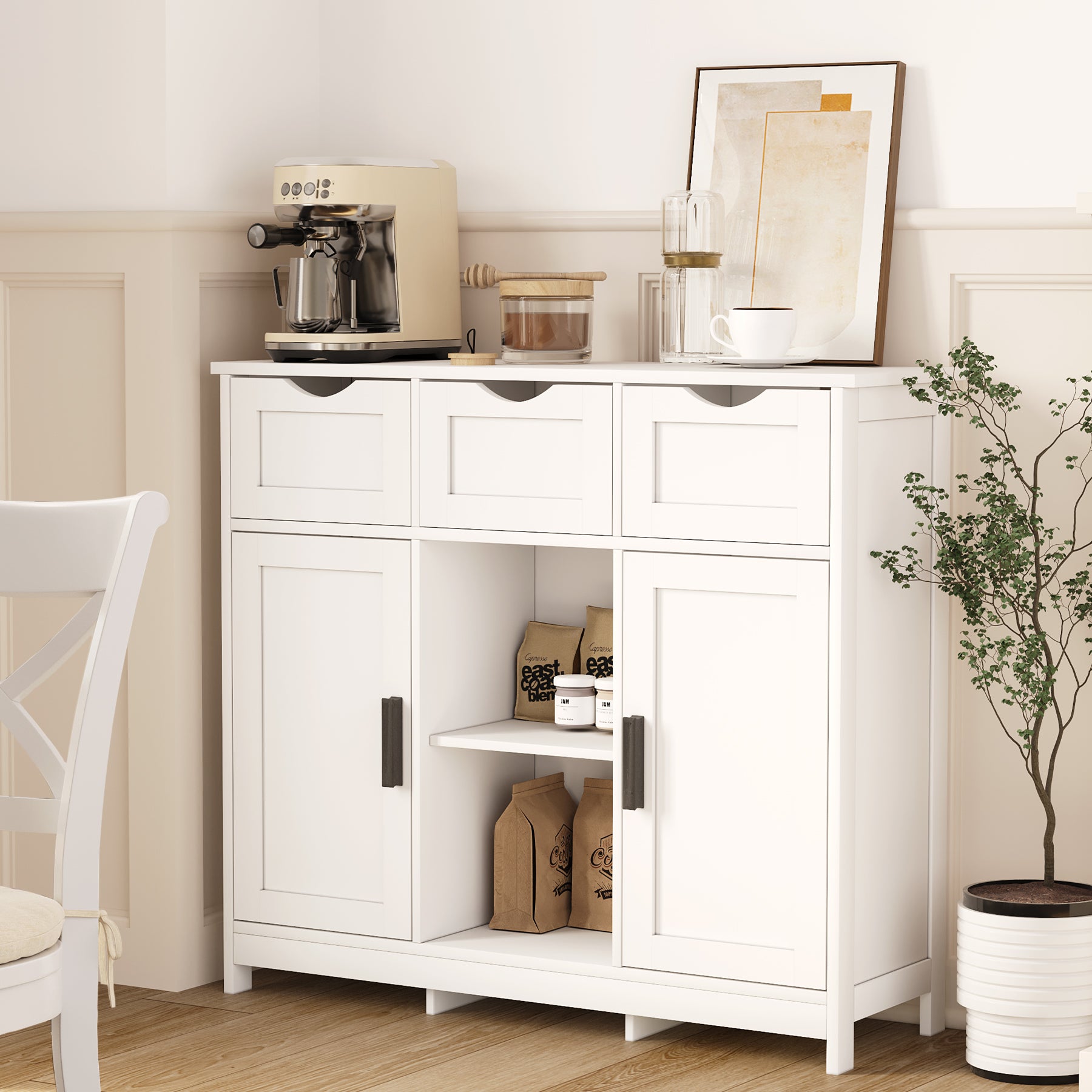 Versatile Wood Storage Cabinet