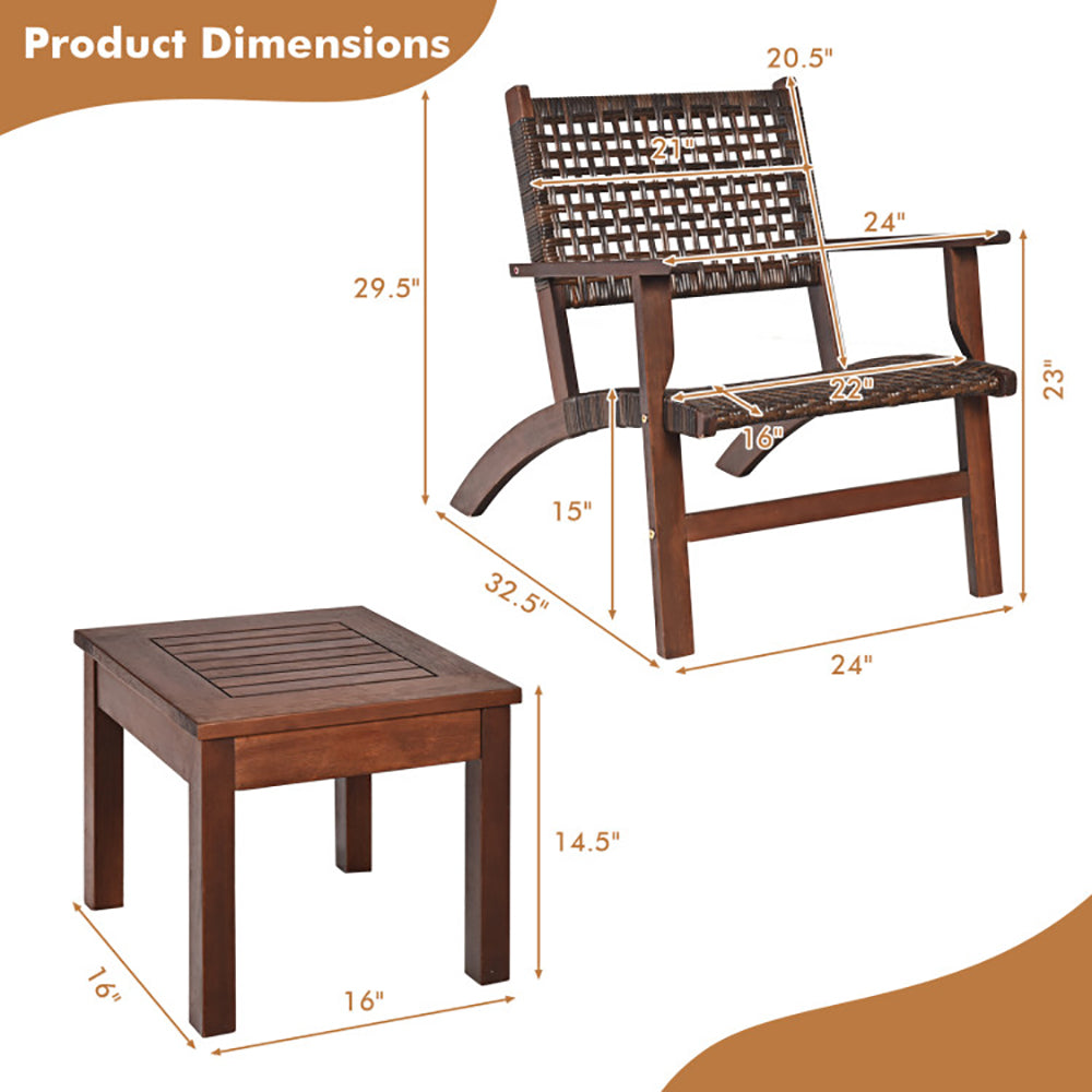 Wooden Patio Furniture Set Outdoor Relaxation