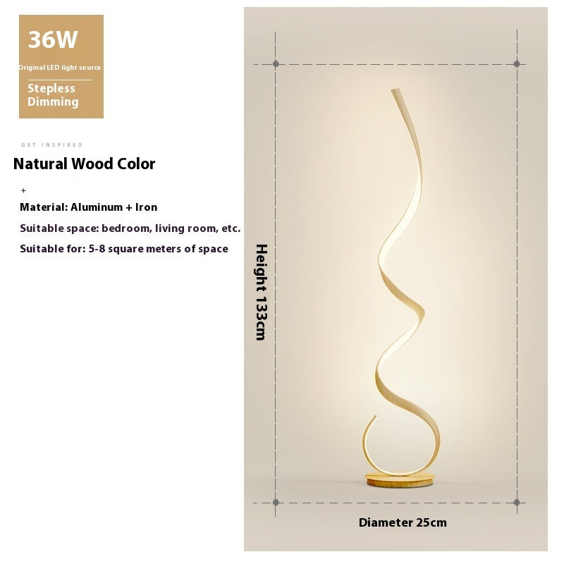 Modern And Simple Bedside Floor Lamp In The Bedroom