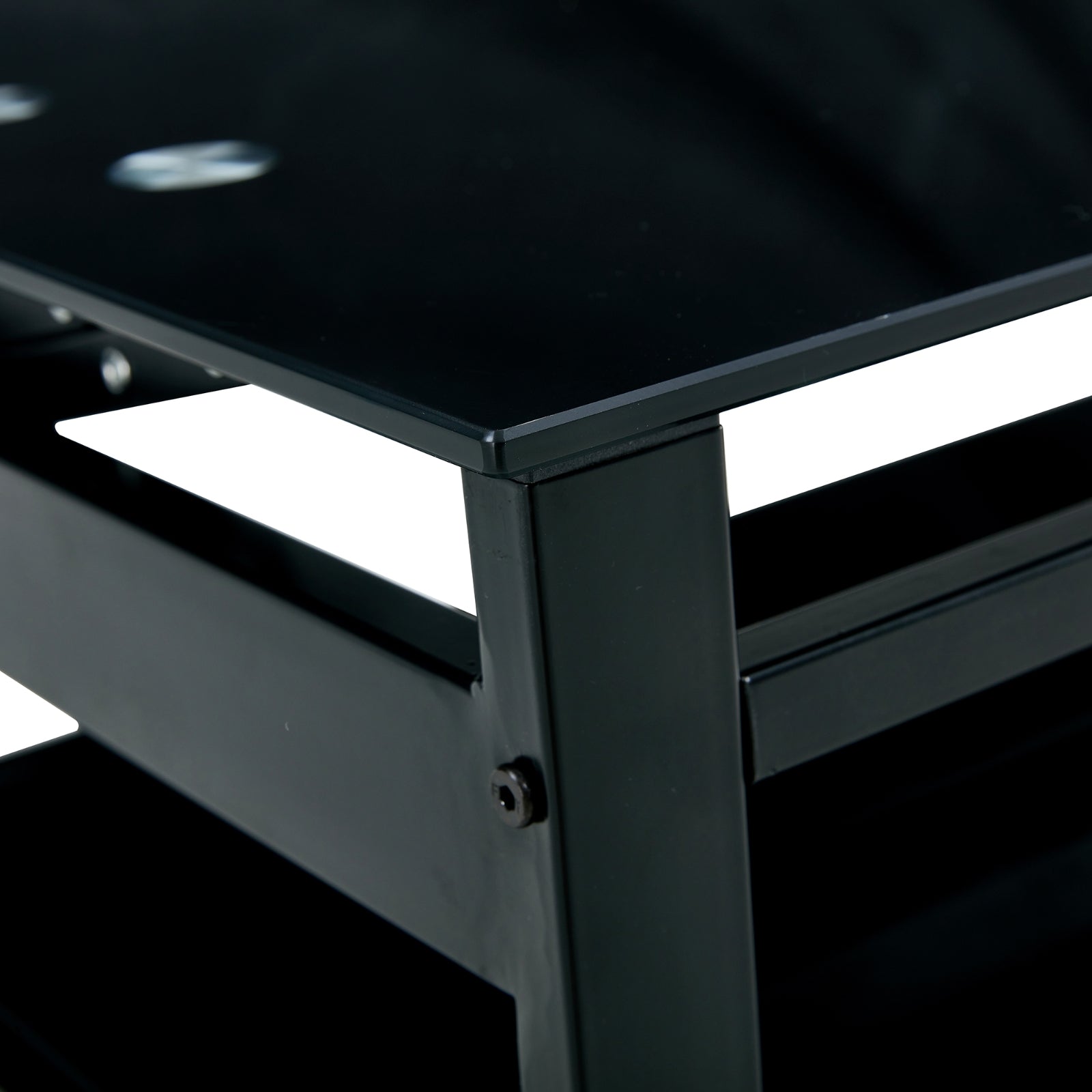 Black Glass Lift Top Table
