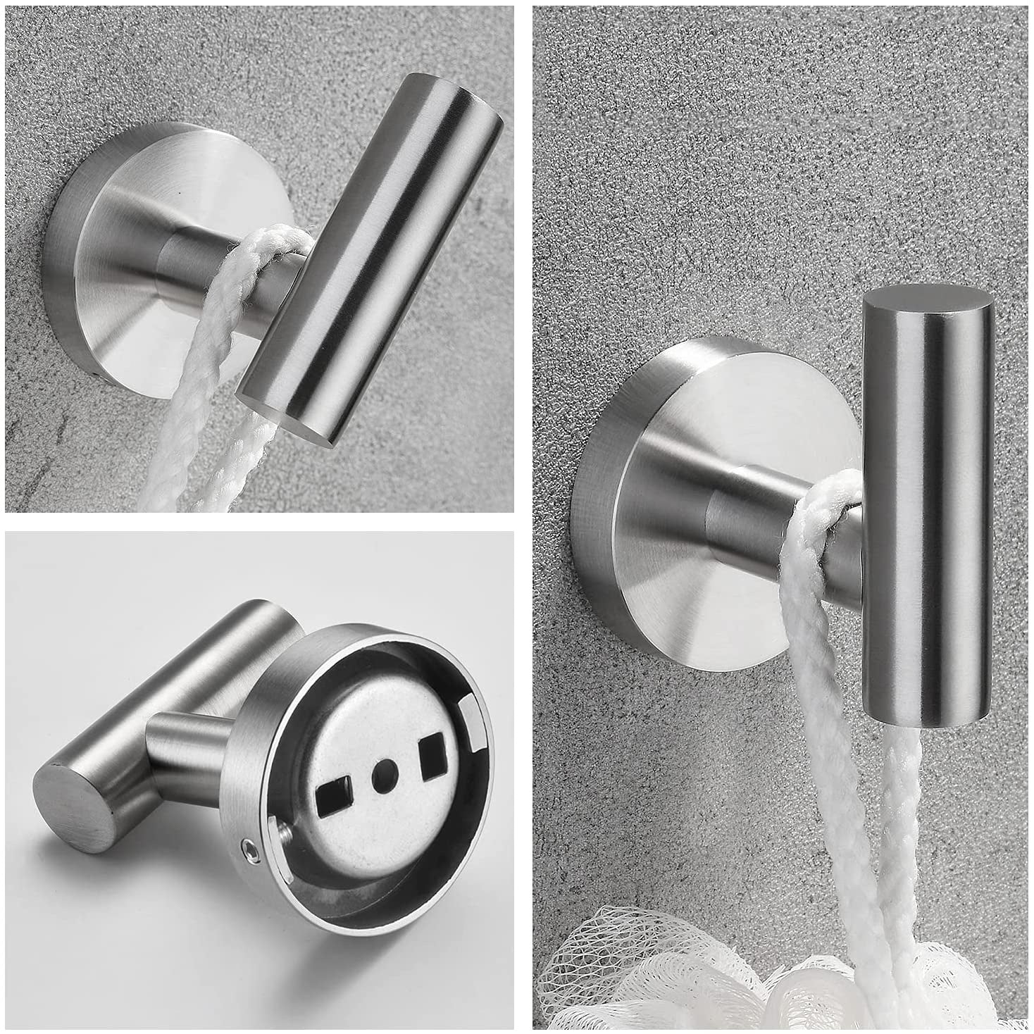 Conjunto de 3 Piezas de Perchas y Perchas para Toallas de Baño