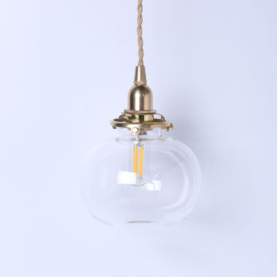 Brass Vintage Glass Chandelier