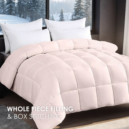 Pink Extra Large Plump Thick Duvet - Enhanced Warmth & Skin-friendly Comfort. Fits Single/double Beds. Luxury Hotel-grade Insert For Bedroom Use. Perfect Christmas Gift Replacement.