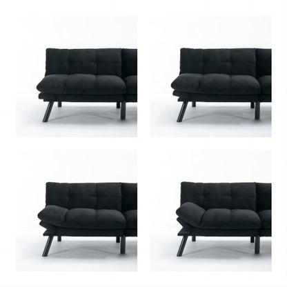 Black Convertible Folding Modern Sofa Bed