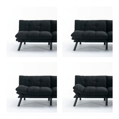 Black Modern Convertible Sofa