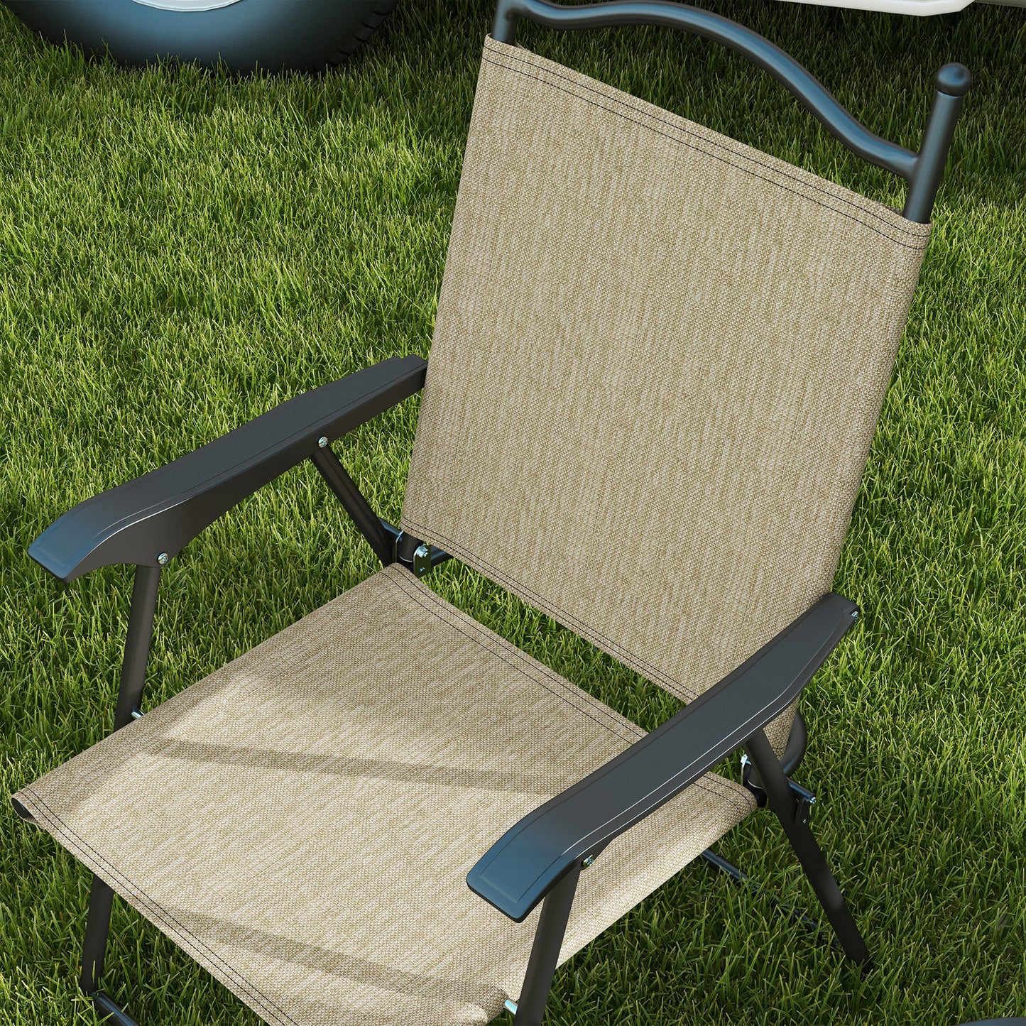 4 Piece Folding Patio Camping Chair Set