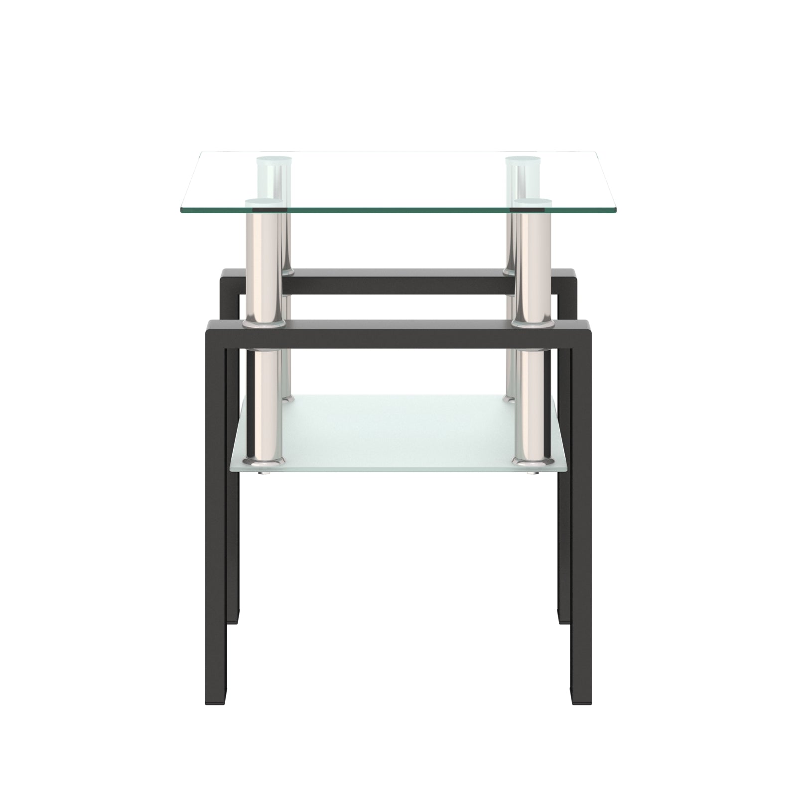 Black Accented Glass Table
