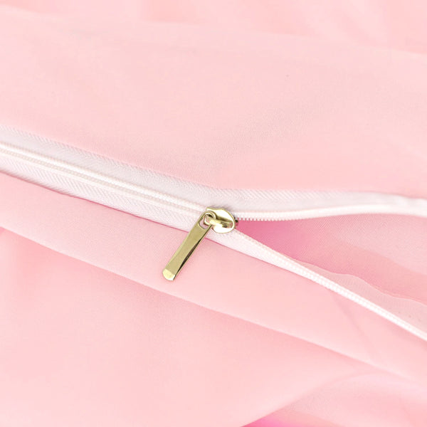 Pink Extra Large Duvet Cover Set Crafted From Premium Colorfast Fabric That's Breathable, Fade-resistant And Luxuriously Soft. Features Modern Luxury Hotel Design Suitable For All Seasons. Perfect For