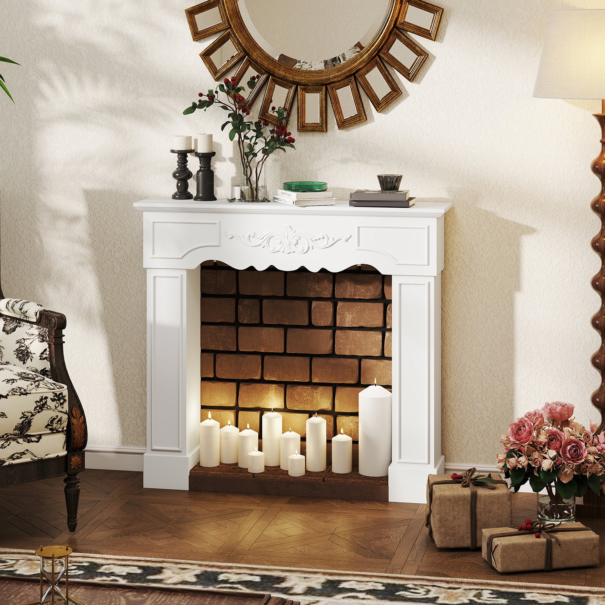Baroque Decorative Fireplace Mantel