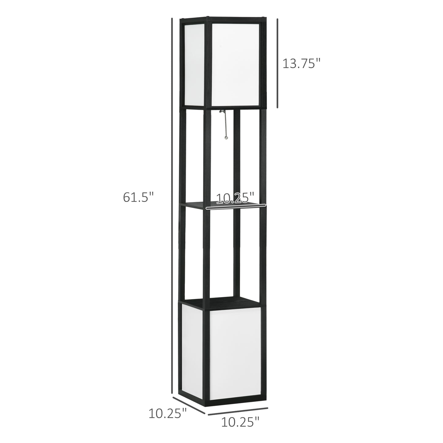 Modern Shelf Floor Lamp with Dual Ambient Light