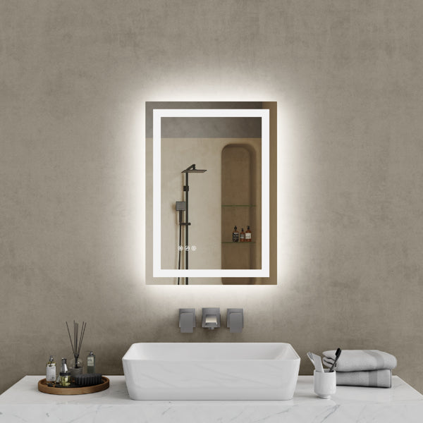 20 Inch X 28 Inch LED Bathroom Mirror