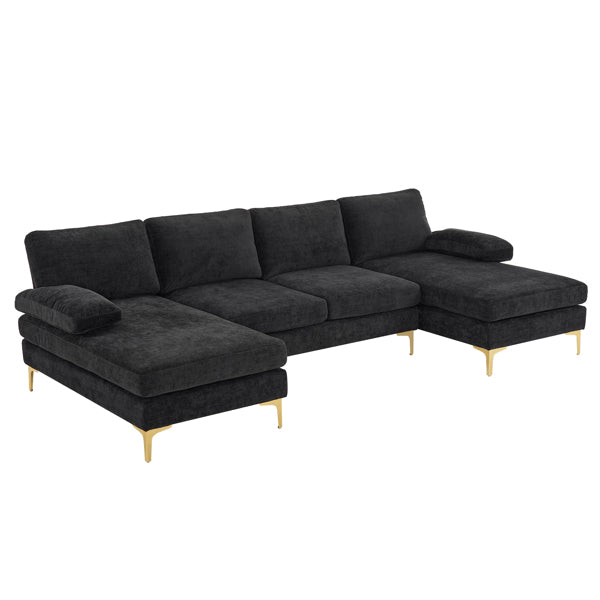 Gray Modular U-Shaped Sofa