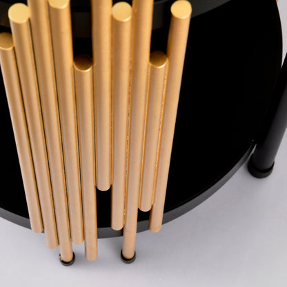 Luxury Shelves Floor Lamp For Living Room With Metal Lampshade, Standing Lamp Tall Industrial Floor Lamp Reading For Bedroom, Office E26 No Included Bulb -Matte Gold Matte Black