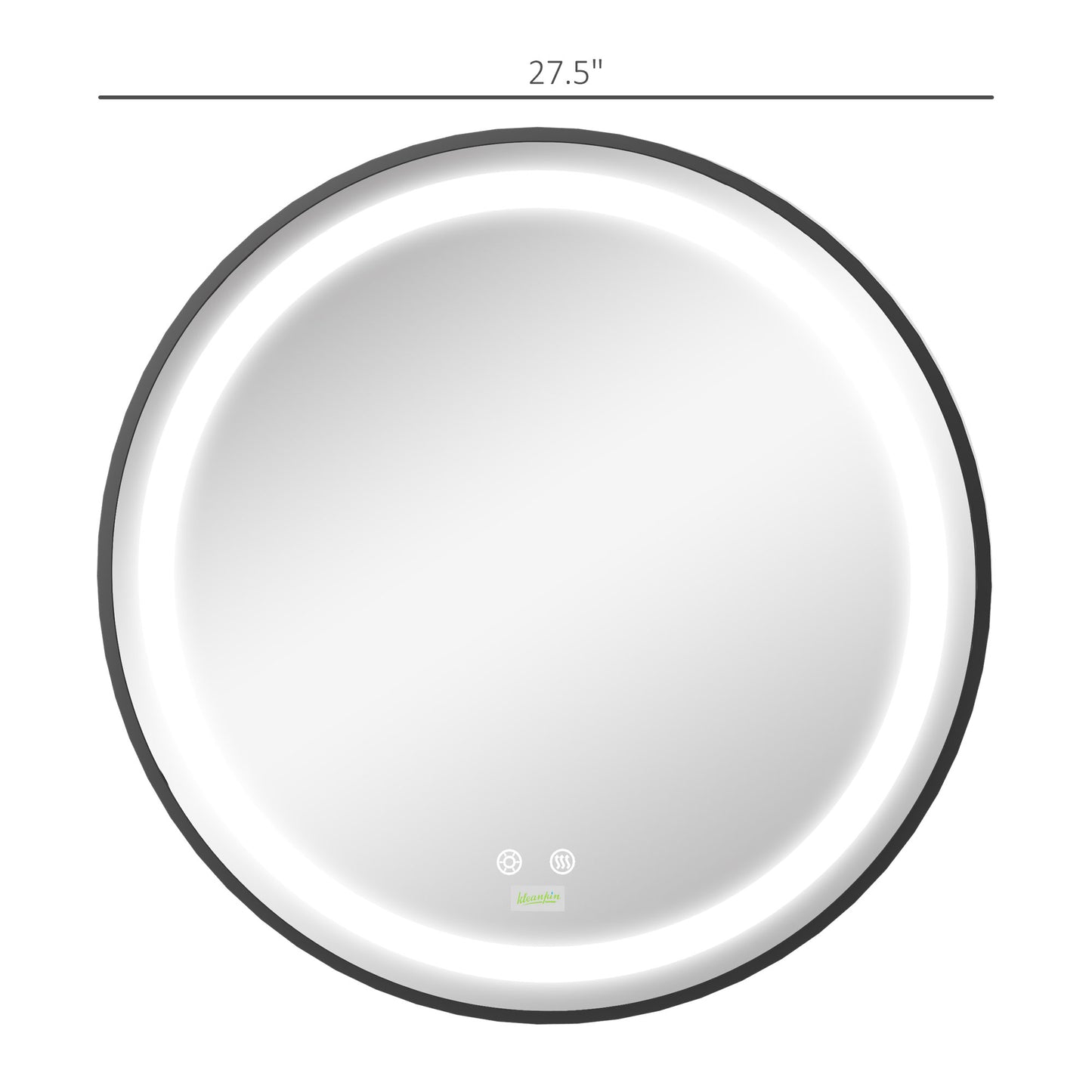 28-Inch Lighted Bathroom Mirror for Wall