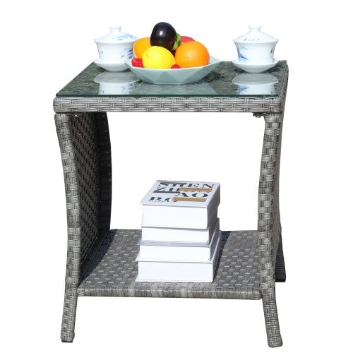 Grey Rattan Coffee Table