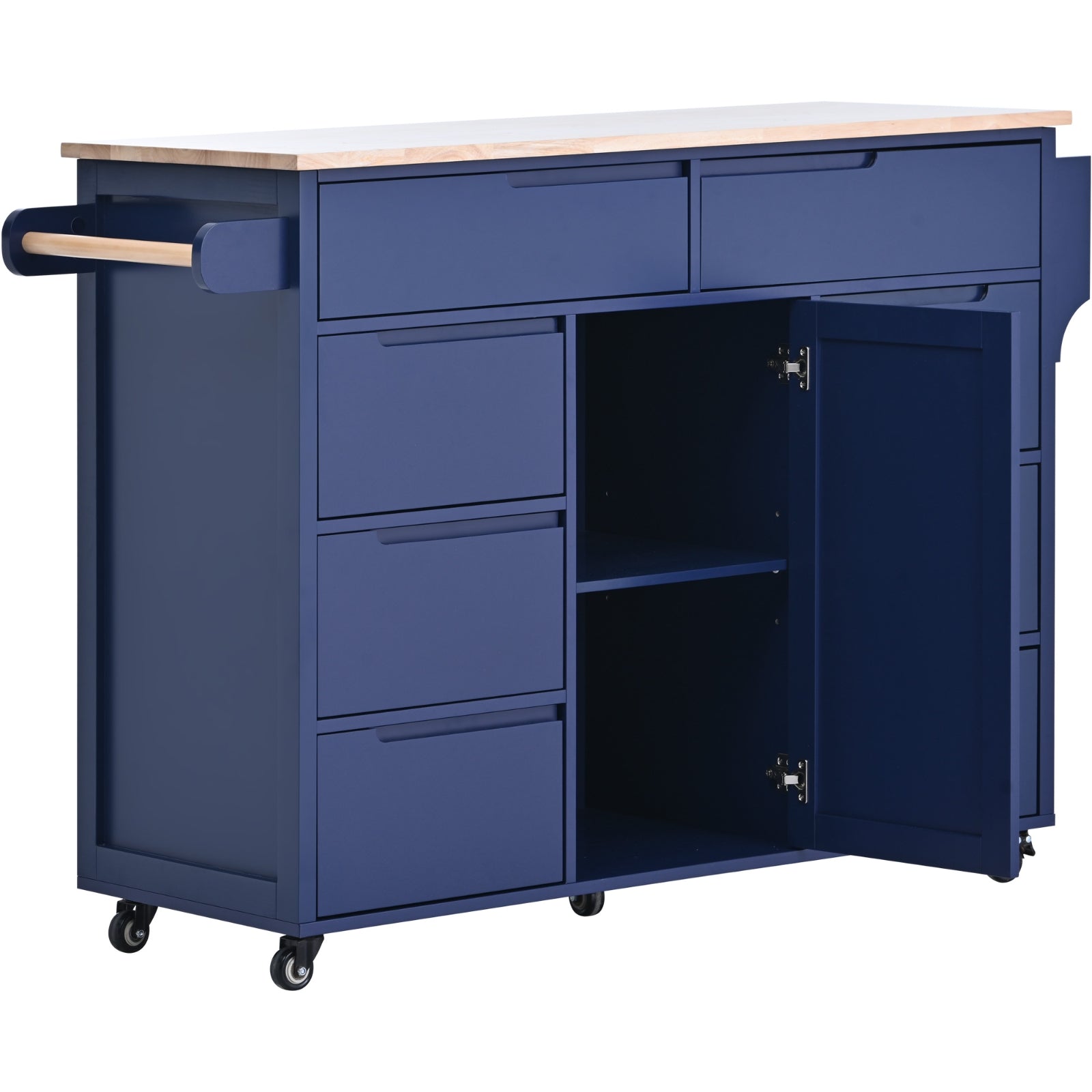 Blue Wood Kitchen Cart