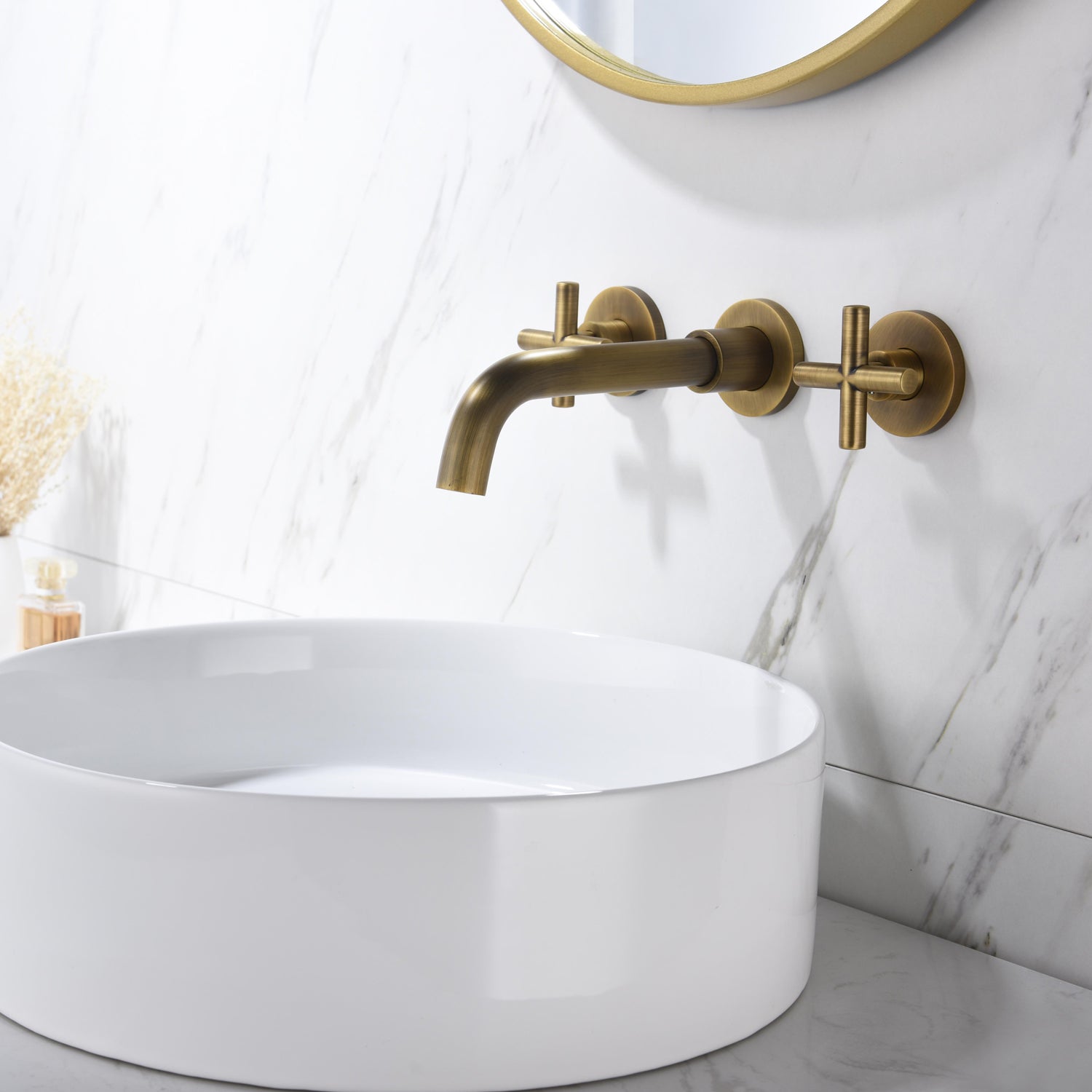 Wall-mounted Bathroom Faucet Sleek Modern Design
