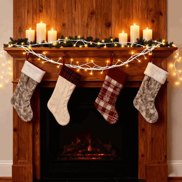 Lighted Birch Garland
