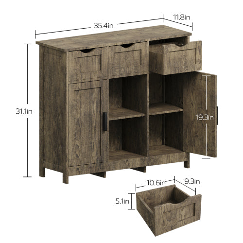 Gabinetes de Almacenamiento,Gabinete de Piso de Madera,con Cajones y Estantes Gabinetes de Almacenamiento,Gabinete de Énfasis para Sala de Estar,Dormitorio,Muebles de Baño Decoración del Hogar