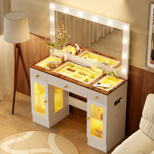 Glass Vanity Desk Mirror