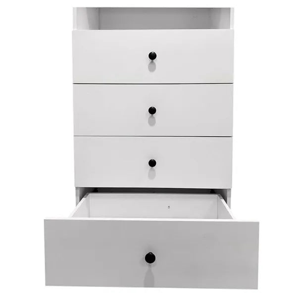 Freestanding White Wardrobe Closet