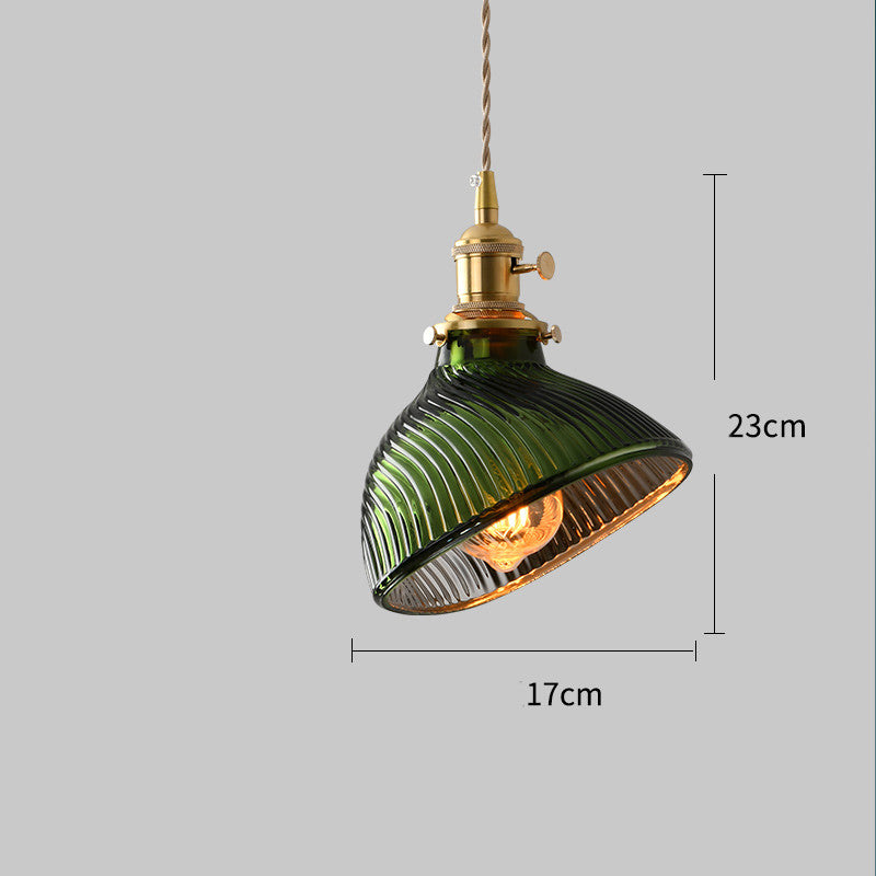 Copper Glass Chandelier Retro Style Multi-Size